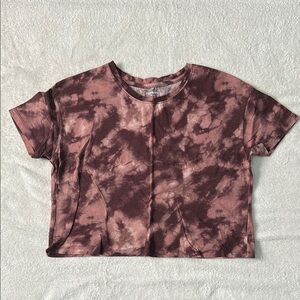 Old Navy Pink and Brown Boxy Crop T-Shirt